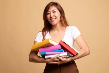 Genç Asyalı kadın ile eğitim kitap olabilir.