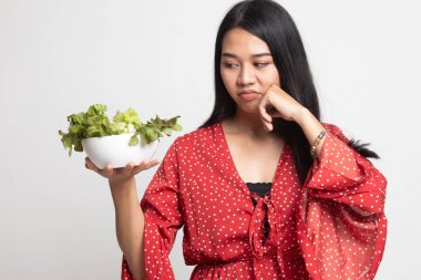 Asyalı kadın nefret salata.