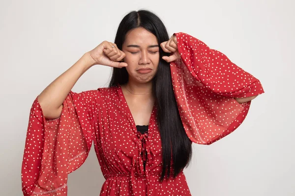 Young Asian woman sad and cry. — Stock Photo, Image