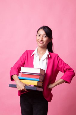 Genç Asyalı kadın ile eğitim kitap olabilir.