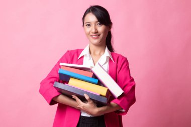 Genç Asyalı kadın ile eğitim kitap olabilir.