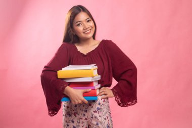 Genç Asyalı kadın ile eğitim kitap olabilir.