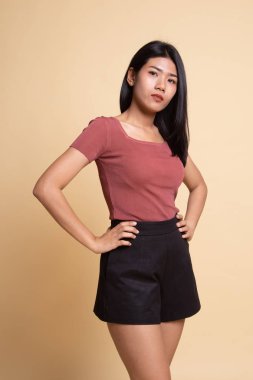 Asyalı güzel bir kadının portresi..