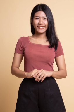 Asyalı güzel bir kadının portresi..