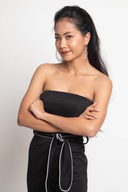 Asyalı güzel bir kadının portresi..