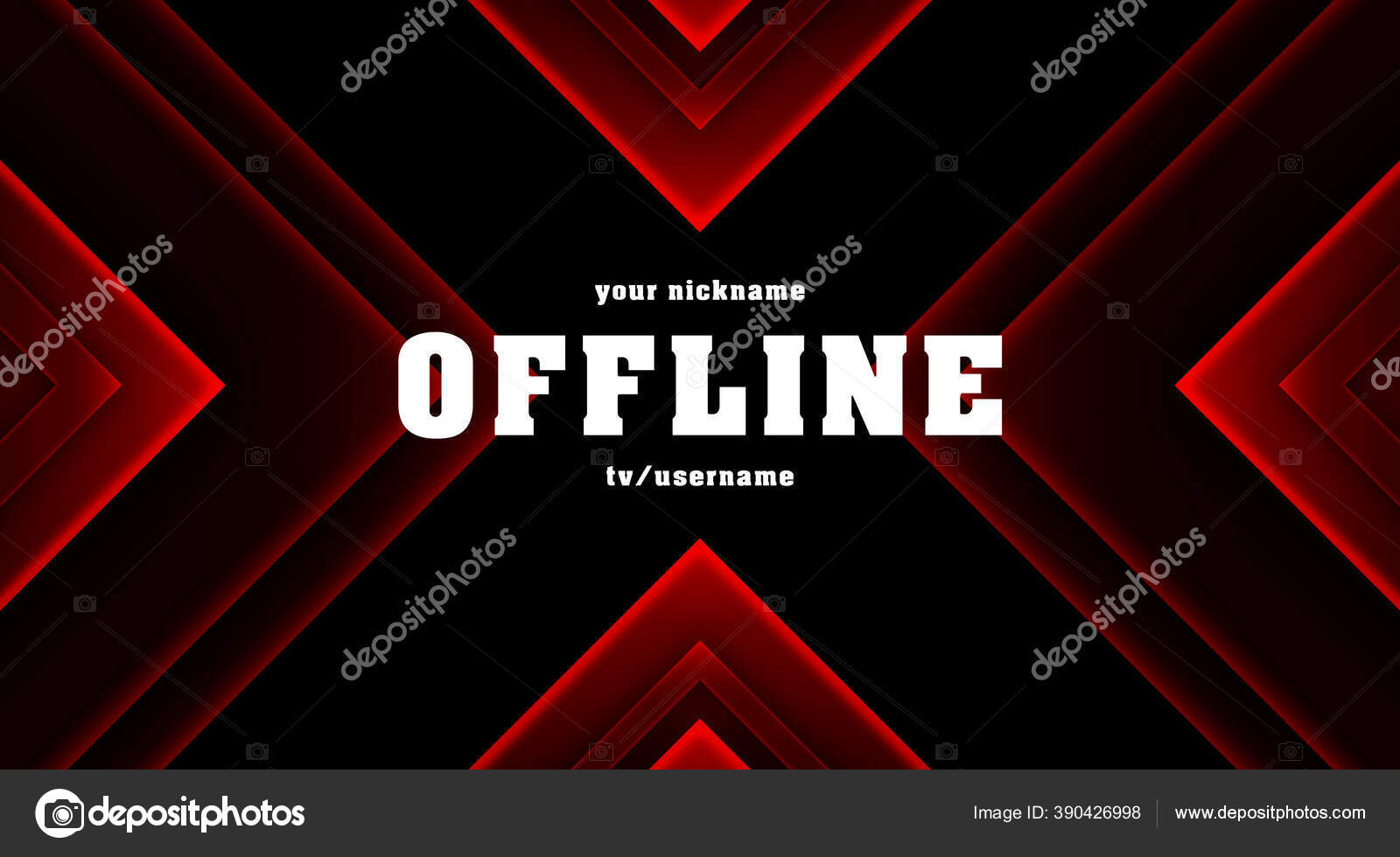 Twitch Modern Luxury Offline Hud Screen Banner Stream Offline Red Stock  Photo by ©Buffik_SK 390426998