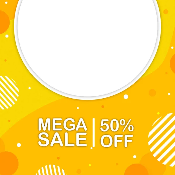 Abstract Kleurrijke Promotionele Mega Sales Banner — Stockfoto