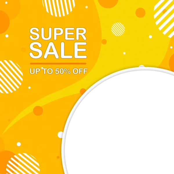 Abstract Kleurrijke Promotionele Super Sales Banner — Stockfoto