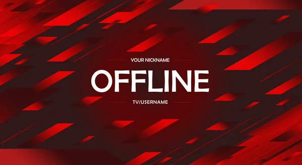 Yayın için soyut hud ekranı pankartı 16: 9 'u işaretle. Kırmızı gradyan çizgileri olan çevrimdışı kırmızı arkaplan. Çevrimdışı flama yayını için ekran koruyucu. Seğirme için çevrimdışı ekran akışı.