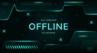 Çevrimdışı seğirme soyut ekran pankartı, yayın için 16: 9. Çevrimdışı yeşil arkaplan ve değişken elementler. Çevrimdışı flama yayını için ekran koruyucu. Çevrimdışı yayın. Ekran arkaplanı