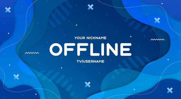 Offline Abstrakt Hud Skärm Banner För Ström Offline Blå Bakgrund — Stockfoto