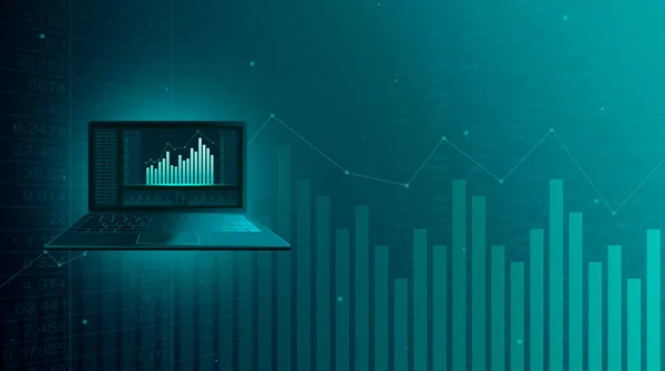 Finansal borsa çizelgesi. Değiş tokuş. Varlık büyüme grafiği. Borsa ticaret finansmanı. Finansal çizelge bilgisayarı. Takastan kazanç sağlamak. Bilgisayarla çevrimiçi ticaret. İniş sayfası