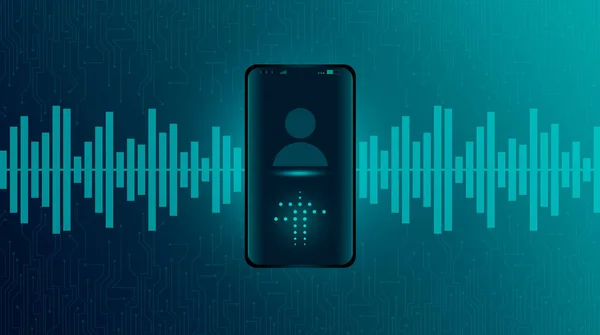 Smartphone Εικονίδιο Χρήστη Που Εκπέμπει Ηχητικά Κύματα Εικόνα Αρχείου