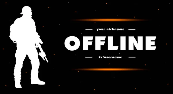 Offline Twitch Hud Screen Banner Für Stream Offline Hintergrund Mit — Stockfoto