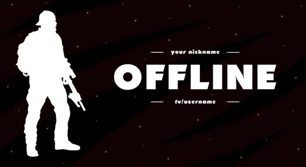 Offline Twitch Hud Οθόνη Banner Για Stream Εκτός Σύνδεσης Φόντο Εικόνα Αρχείου