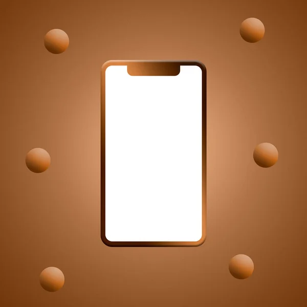 Boş ekranlı ve taşaklı bir telefon. Mokup jenerik cihaz. Boş ekranlı akıllı telefon çerçevesi. Teknoloji aletleri. 3B görüntüleme