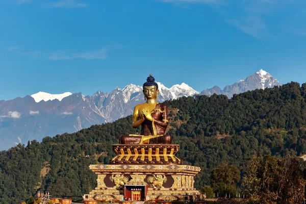 Statua Buddha Parco Del Buddha Con Cielo Blu Nuvole Sullo — Foto Stock