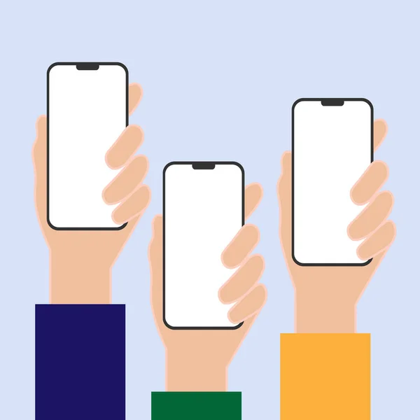 Eldeki telefon ayarlı şablon