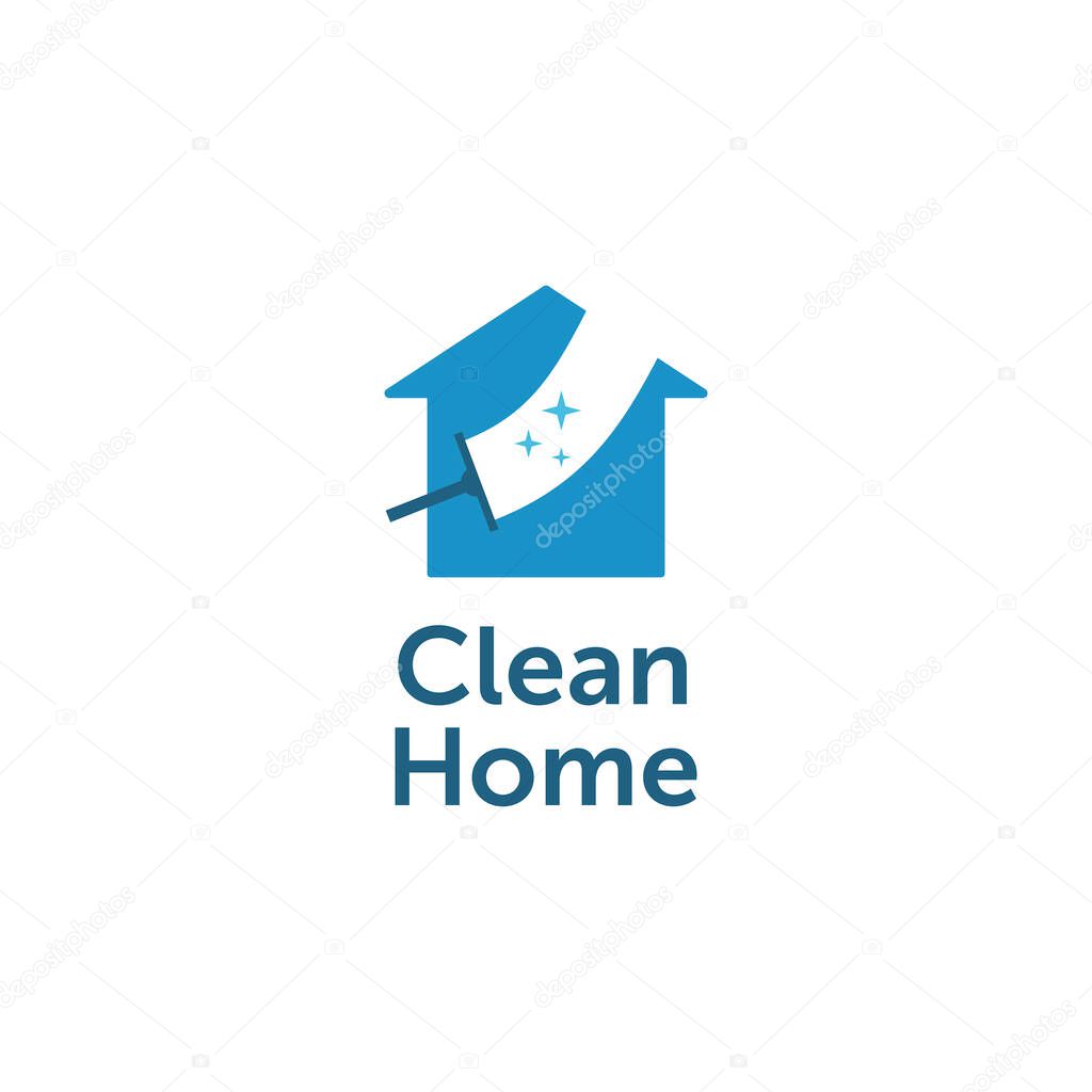 Cleaning home logo vector template