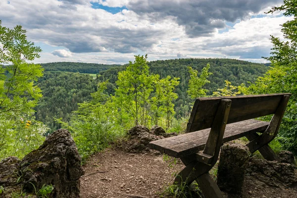 Vista Desde Lugar Descanso Paraíso Senderismo Suiza Francófona Wiesenttal Día — Foto de Stock