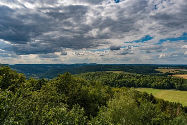 Hiking Paradise Franconian Switzerland Wiesenttal Cloudy Summer Day — Stock Photo, Image