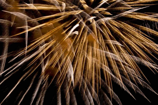 Close Uma Exibição Fogos Artifício Formas Padrões Únicos Fundo Preto — Fotografia de Stock