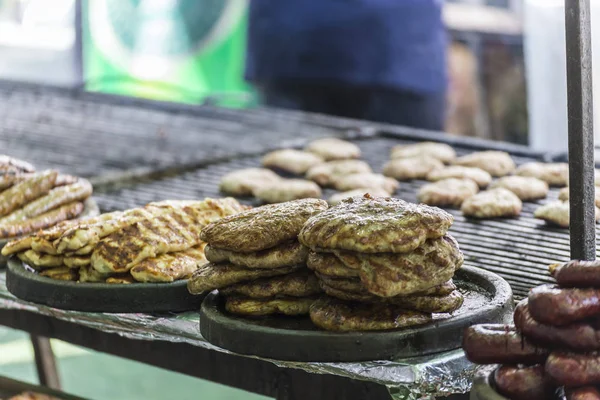 Wiele Różnych Grilla Mięso Wędliny Grill — Zdjęcie stockowe