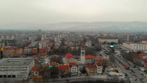 Plovdiv Bulgarije Januari 2019 Main Tower Podium Voor Openingsavond Van — Stockvideo