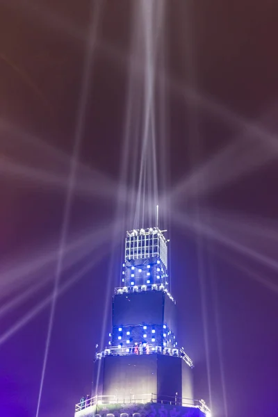 Głównej Wieży Etap Dla Zdarzenia Otwarcia Europejskiej Stolicy Kultury 2019 — Zdjęcie stockowe