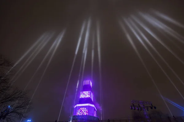 Plovdiv Bulgaria January 2019 Main Tower Stage Opening Event European — Stock Photo, Image