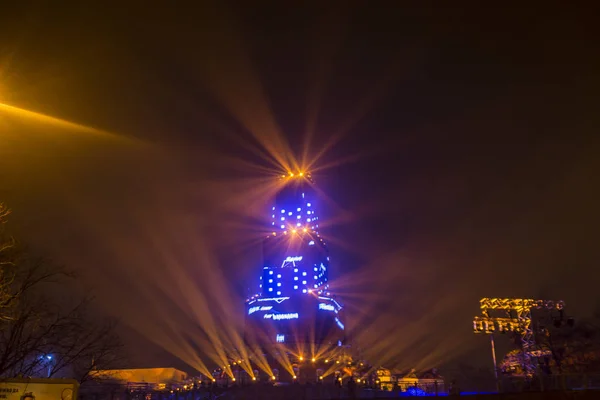 Plovdiv Bulgária Janeiro 2019 Torre Principal Palco Para Evento Abertura — Fotografia de Stock