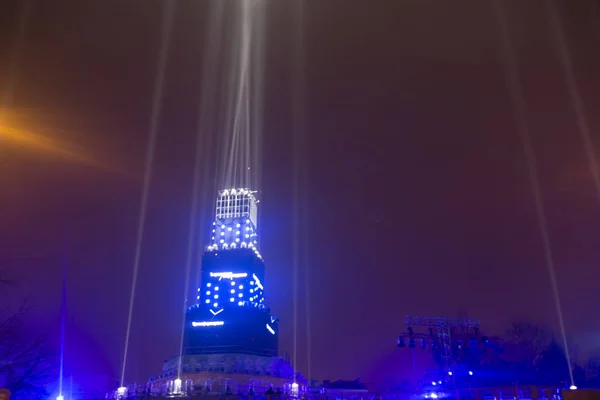 Plovdiv Bulgarien Januari 2019 Maintower Och Scen För Öppnandet Händelse — Stockfoto