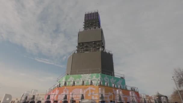 Płowdiw Bułgaria Stycznia 2019 Main Tower Etap Dla Zdarzenia Otwarcia — Wideo stockowe