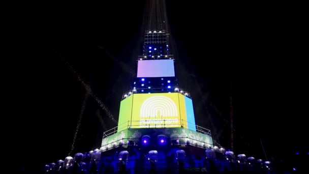 Plovdiv Bulgaria January 2019 Menara Utama Dan Panggung Untuk Acara — Stok Video