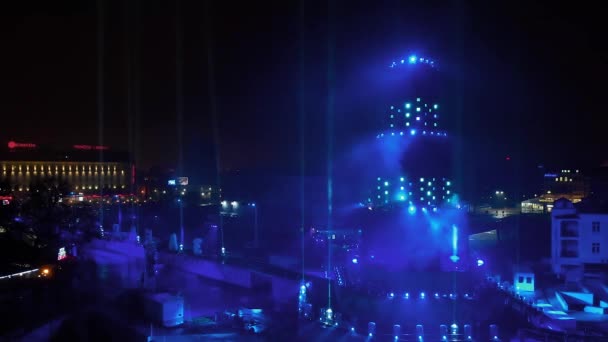 Plovdiv Bulgarie Janvier 2019 Vue Aérienne Répétition Spectacle Lumière Pour — Video