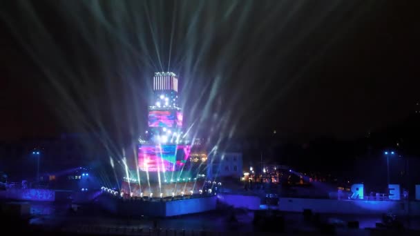 Plovdiv Bulgarie Janvier 2019 Vue Aérienne Répétition Spectacle Lumière Pour — Video