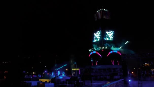 Plovdiv Bulharsko Ledna 2019 Hlavní Věže Stage Zahajovací Show Evropské — Stock video