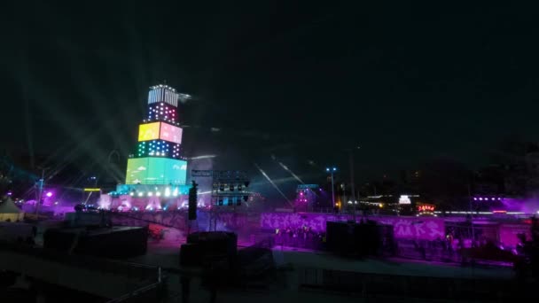 Plovdiv Bulgarie Janvier 2019 Time Lapse Main Tower Stage Opening — Video