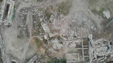 Nebet tepe - hava görünümünü nerede antik kalıntıları Plovdiv hils biri bulundu.