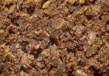 Sağlıklı ekmek dilimi aşırı makro arka plan