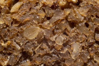 Sağlıklı ekmek dilimi aşırı makro arka plan