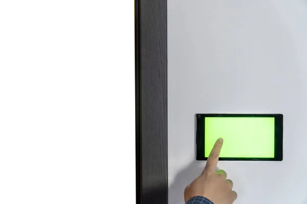 Smarta hem kontroll enhet på en vägg — Stockfoto