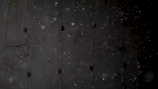 Śnieg na czarnym tle — Wideo stockowe