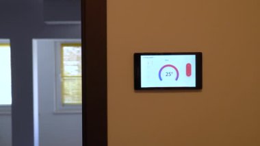 Akıllı Ev İklim kontrol cihazı bir duvar