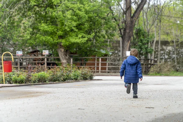 Kleines Kind läuft in einem Park — Stockfoto