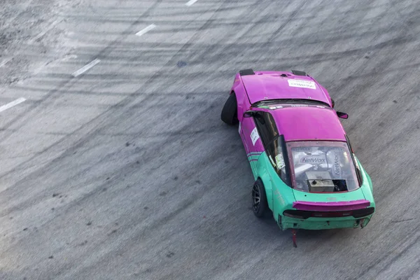 Car drifting race competition on a track — Stock Photo, Image