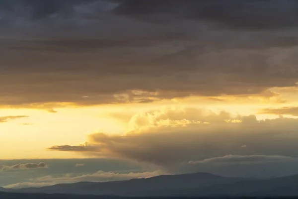 Dramatic sky with colorful clouds — Stock Photo, Image