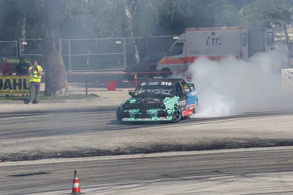 Car drifting race competition on a track — Stock Photo, Image