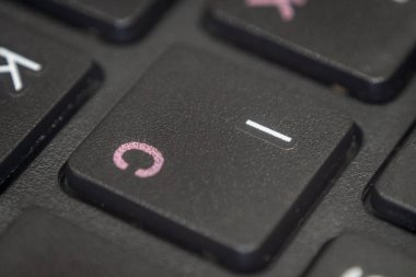 Klavyedeki I harfinin yakınçekimi