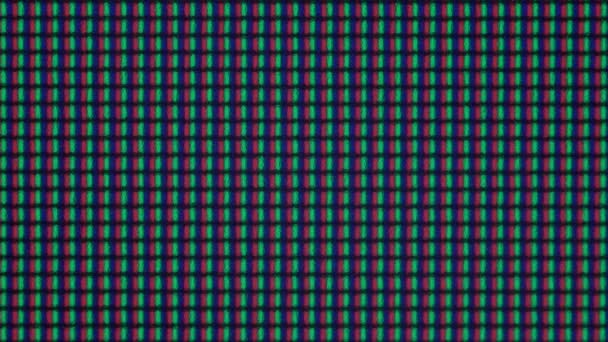 Fecho extremo da tela digital com pixels visíveis — Vídeo de Stock